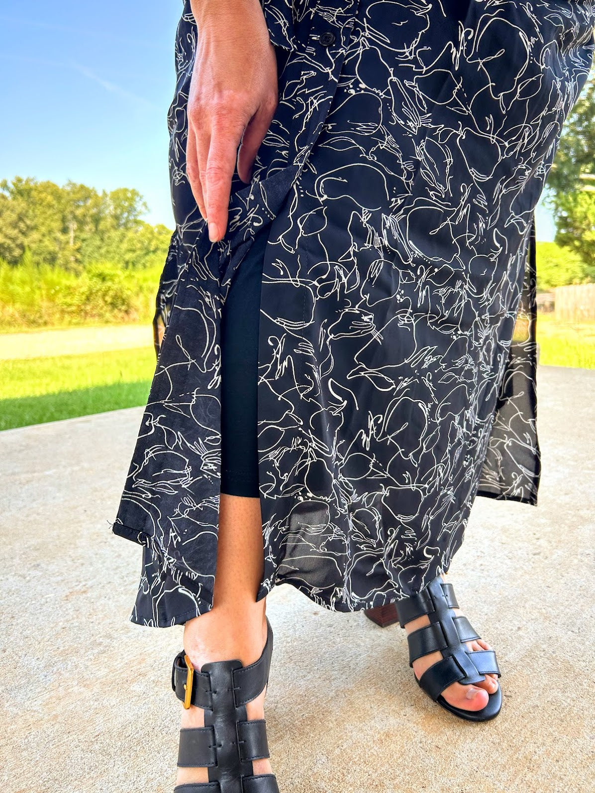 GiGiO Printed Long Shirt Dress