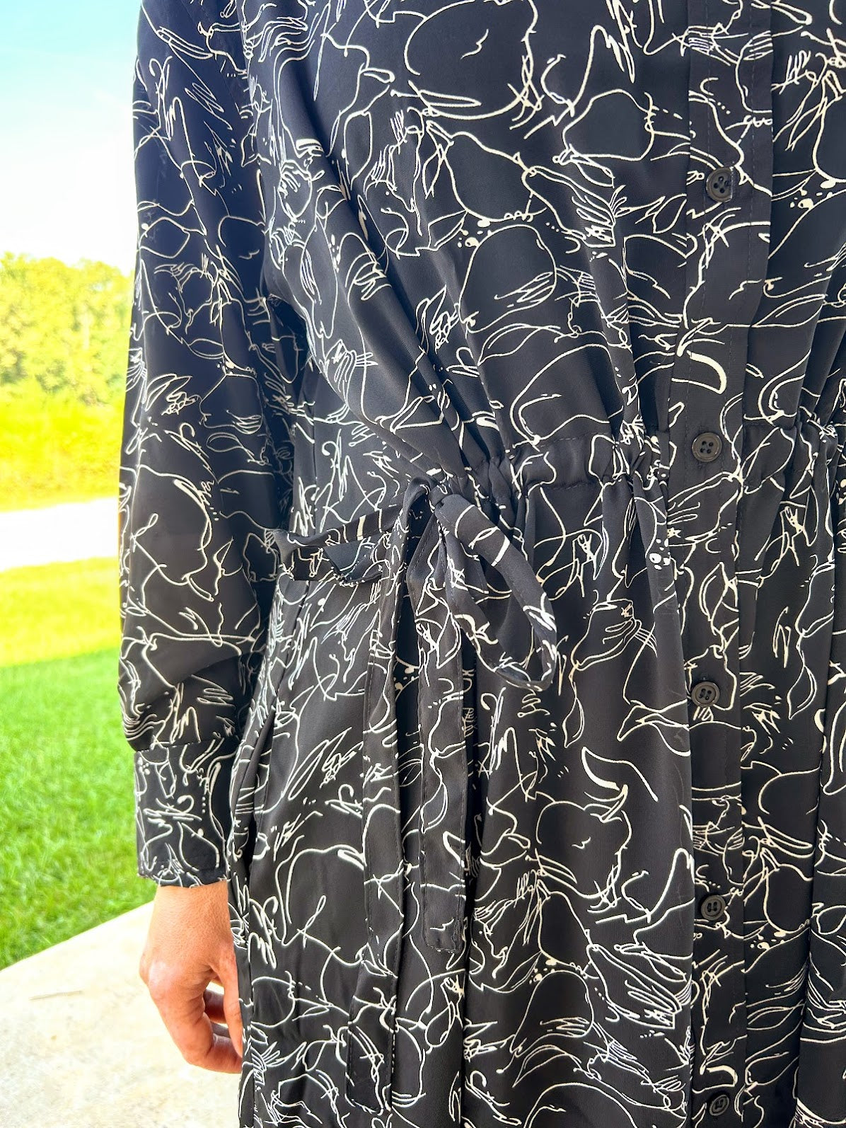 GiGiO Printed Long Shirt Dress